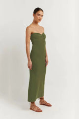 Twisted Front Knit Sweater Dress