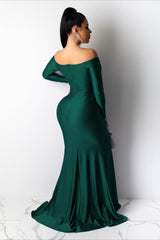 Long Sleeve Bodycon Maxi Formal Dress