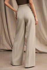 Casual High Waist Tie Wide Leg Long Pants