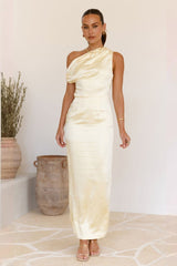 Solid Sleeveless Asymmetric Formal Dress