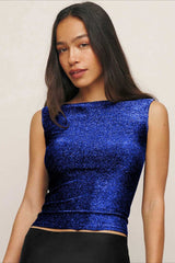 Y2K Sequin Sleeveless Bodycon Tank Top