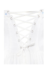 Malia Drop Waist Corset Graceful Lace Up Back Mini Dress Dresses