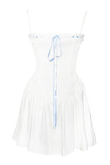 Malia Drop Waist Corset Graceful Lace Up Back Mini Dress Dresses