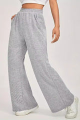 Solid Minimalist High Waist Knit Pants