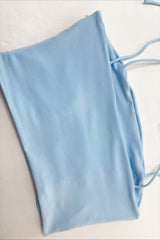 Sexy Tie Ruched Spaghetti Strap Crop Top