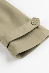 Wide Notch Lapel Single Breasted Overcoat