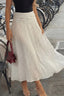 Polka Dot Sheer A-line Midi Skirt