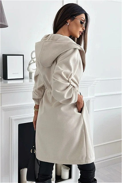 Hooded Belted Trench Coat coats