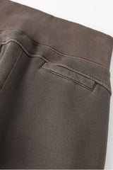 Fleece Lined Bodycon Flared Knit Pants