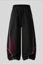 Contrast Piping Colorblock Barrel Leg Pants