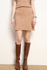Wool A-Line Mini Skirt