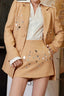 Champagne Mirror Sequin Long Sleeve Blazer