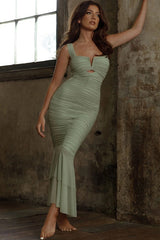 Panel Ruched Mermaid Cocktail Dress