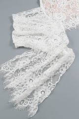 Strapless Lace Corset Sheer Mini Dress