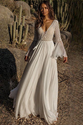 Lace Cutout Bell Sleeve Boho Dress