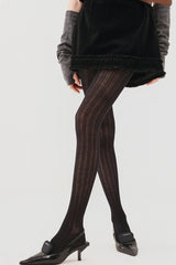 Vertical Stripe Sheer Ballet Tights Slimming Tights