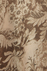 Gold Floral Print Satin Maxi Mermaid Prom Dress