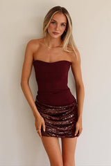 Sparkle Bustier Fitted Mini Dress