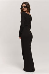 V-Neck Knit Crop Top Sweater Dress