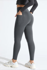 High-Rise Fleece Lined Side Pocket Leggings