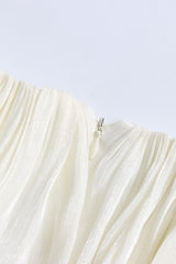 High Waist Ruched 3D Floral Mini Dress