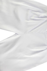 Satin Lapel Tie Front Top High Waist Pants Set