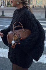 Vacation Style Cable Knit Sweater