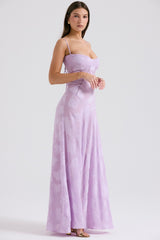 Dainty Lace Spaghetti Strap Tie Waist Prom Dress