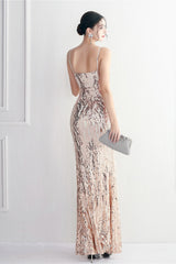 Intricate Beadwork Figure Hugging Gown Formal Dress S / Gold