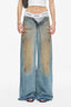 Distressed Dirty Wash Relaxed Straight Jeans