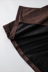 Brown Retro Belted Long Line Overcoat