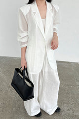 Lightweight Linen-Look Blazer