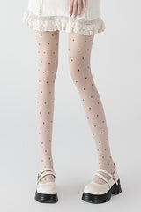 Sheer Polka Dot Snag Resist Non-Slip Tights
