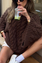 Vacation Style Cable Knit Sweater