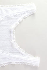 Cotton Blend Lace Trim Sleeveless Cami Shorts Set