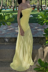 Ruched Bustier Mermaid Evening Dress