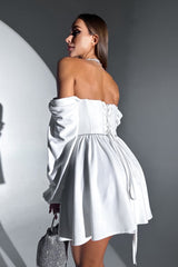 Boned Bustier Slim Waist Sexy Party Velvet Dress