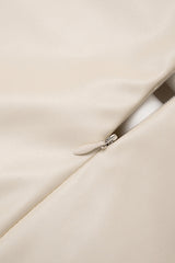 Ruched PU Leather Bodycon Dress