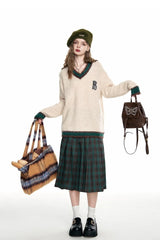 Soft Mohair V Neck Pullover Sweater