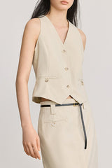 Classic V Neck Sleeveless Waistcoat Tank Top