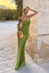 Solid Color Slim Elegant Chic Prom Dress