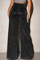 Sequin High Waist Wide Leg Pants