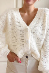 Lace Detail Long Sleeve Cardigan
