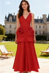 Elegant Vintage Sleeveless Swing Tiered Prom Dress