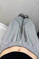 Gray Ribbon Dance Relaxed Sweat Pants