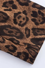 Leopard Print Trench Style Overcoat