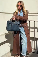 Belted Trench Casual Overcoat