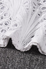 Elastic Waist Sheer Panel Cutout Bodycon Skirt