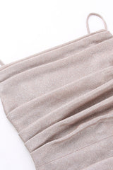 Slit Satin Bodycon Evening Dress