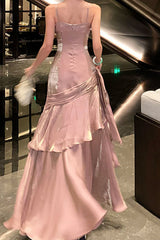 Chiffon Spaghetti Strap Maxi Dress